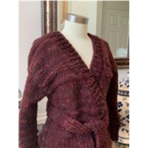 Ribbed Bulky Cardigan with Belt